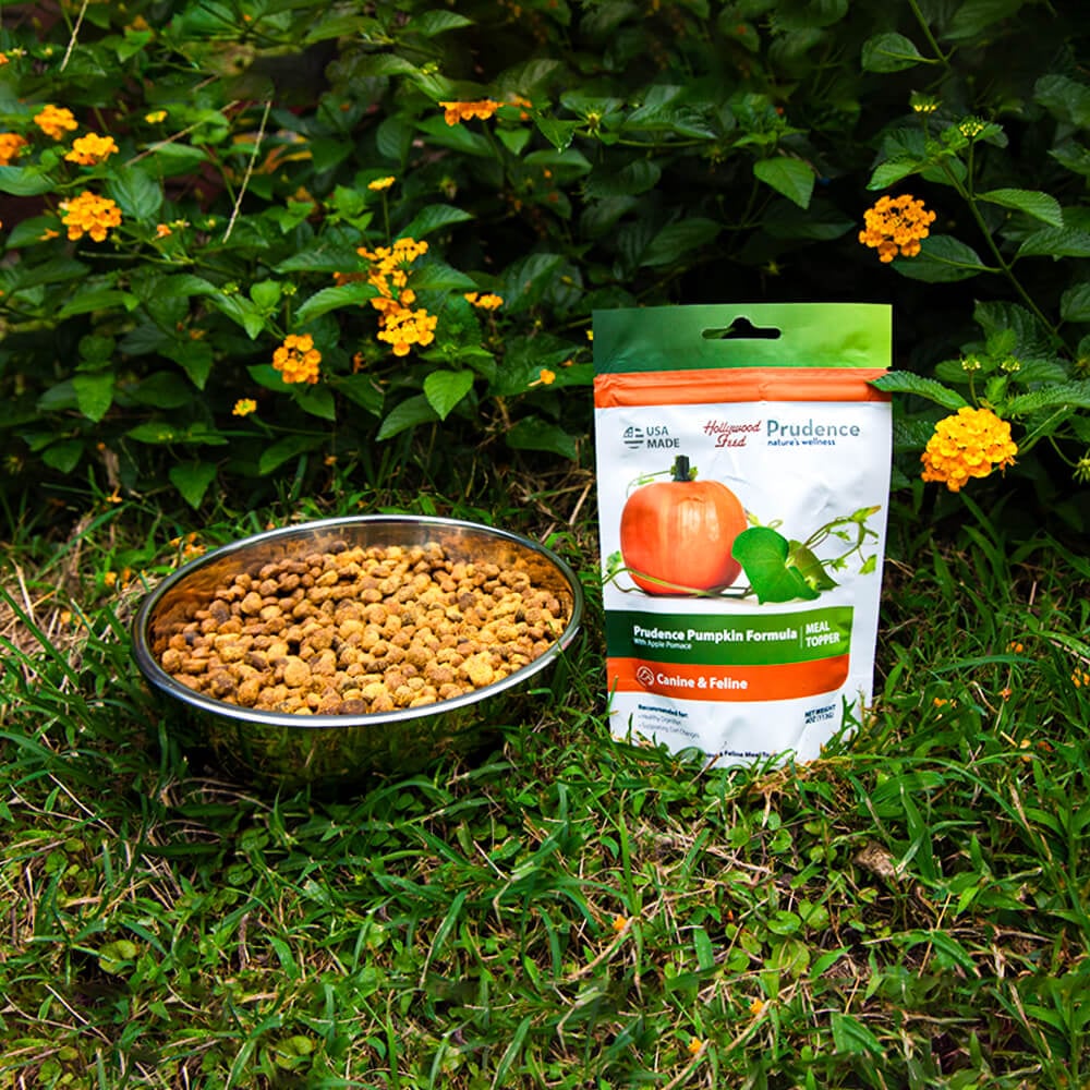 Prudence Pumpkin for Dog & Cats Meal Topper Supplement - Digestive Health & Fiber Support - Pumpkin Formula with Apple Pomace