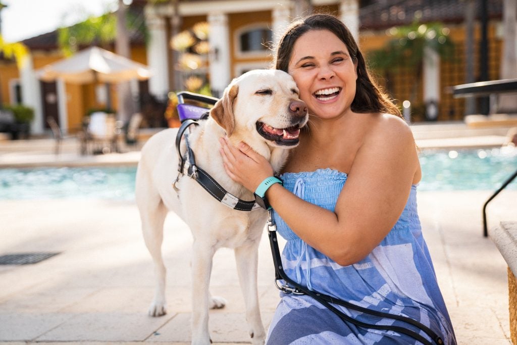 Woman with Service Dog From Dogs Inc.